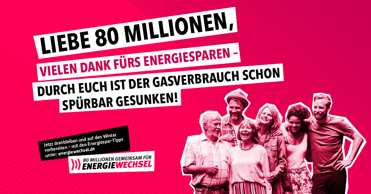 80 Millionen gemeinsam für Energiesparen > Jetzt mitmachen